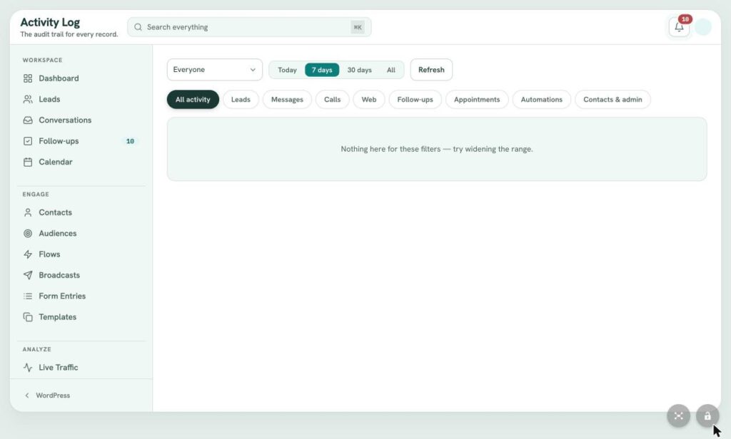 LeadFlow Activity Log: Audit Trail